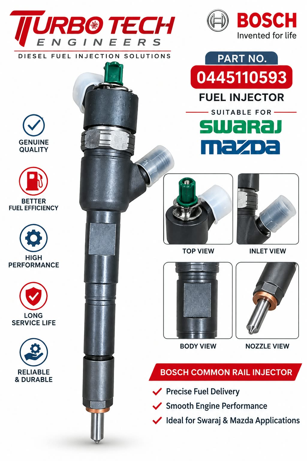 Bosch Common Rail Injector 0445110593