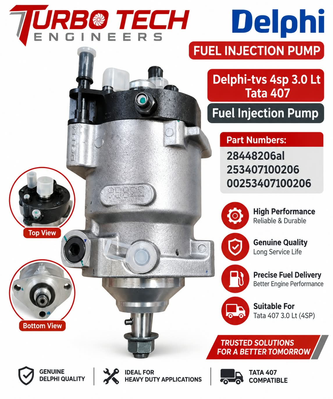 Delphi-TVS 4SP 3.0 Ltr Tata 407 Fuel Injection Pump