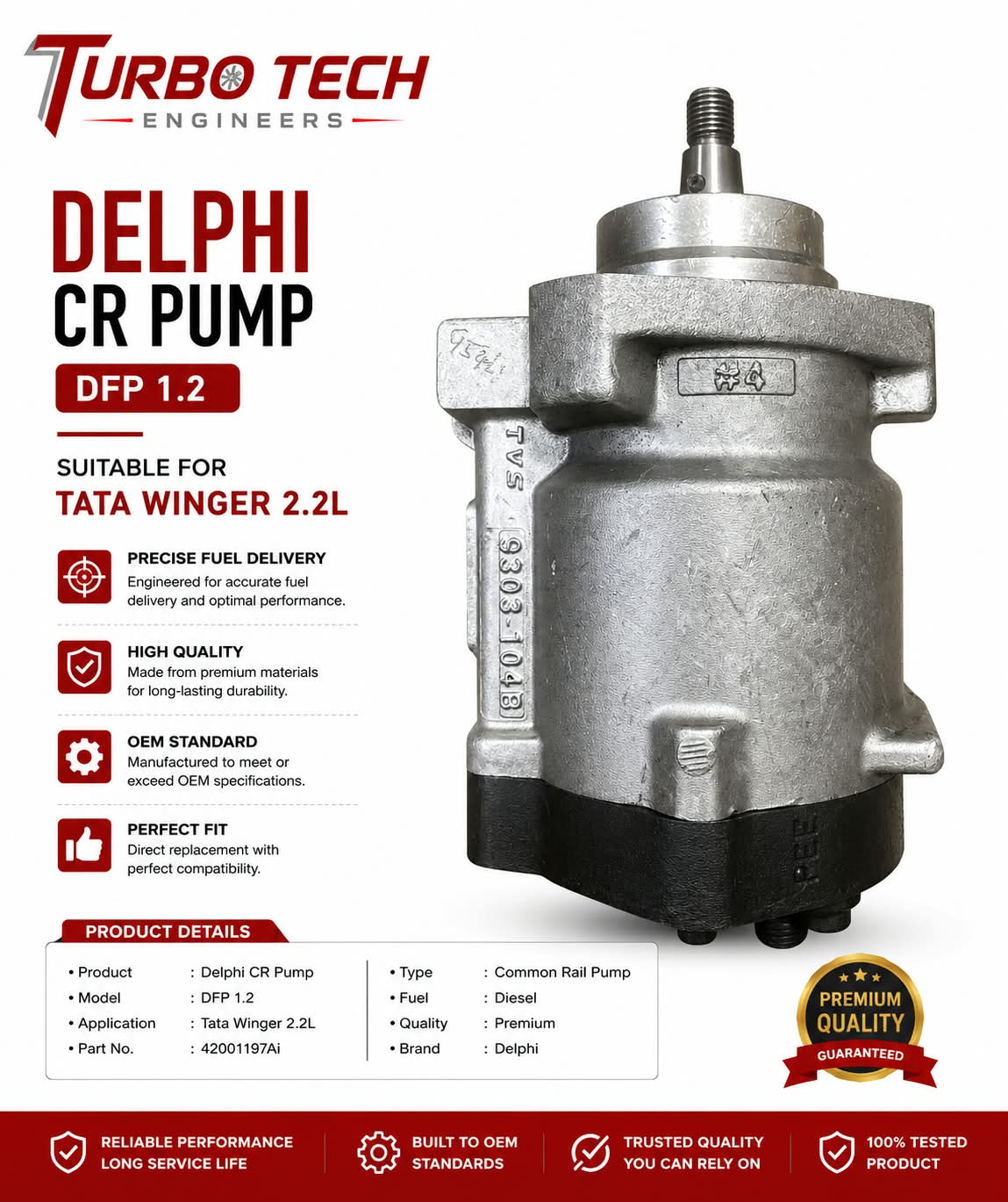 Delphi Common Rail Pump DFP 1.2 42001197AI – Tata Winger 2.2L