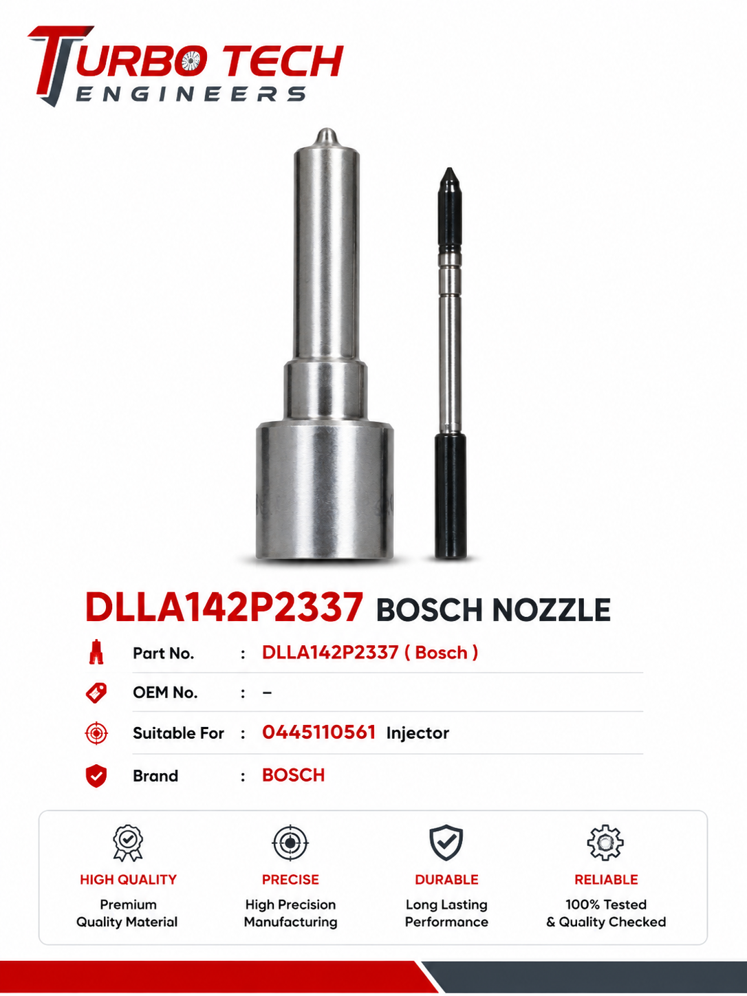 Bosch Diesel Injector Nozzle DLLA142P2337