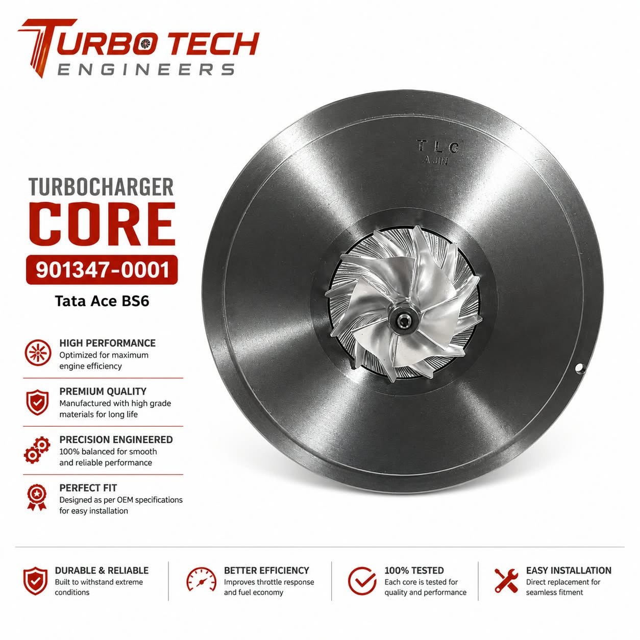Turbocharger Core 901347-0001 – Tata Ace BS6