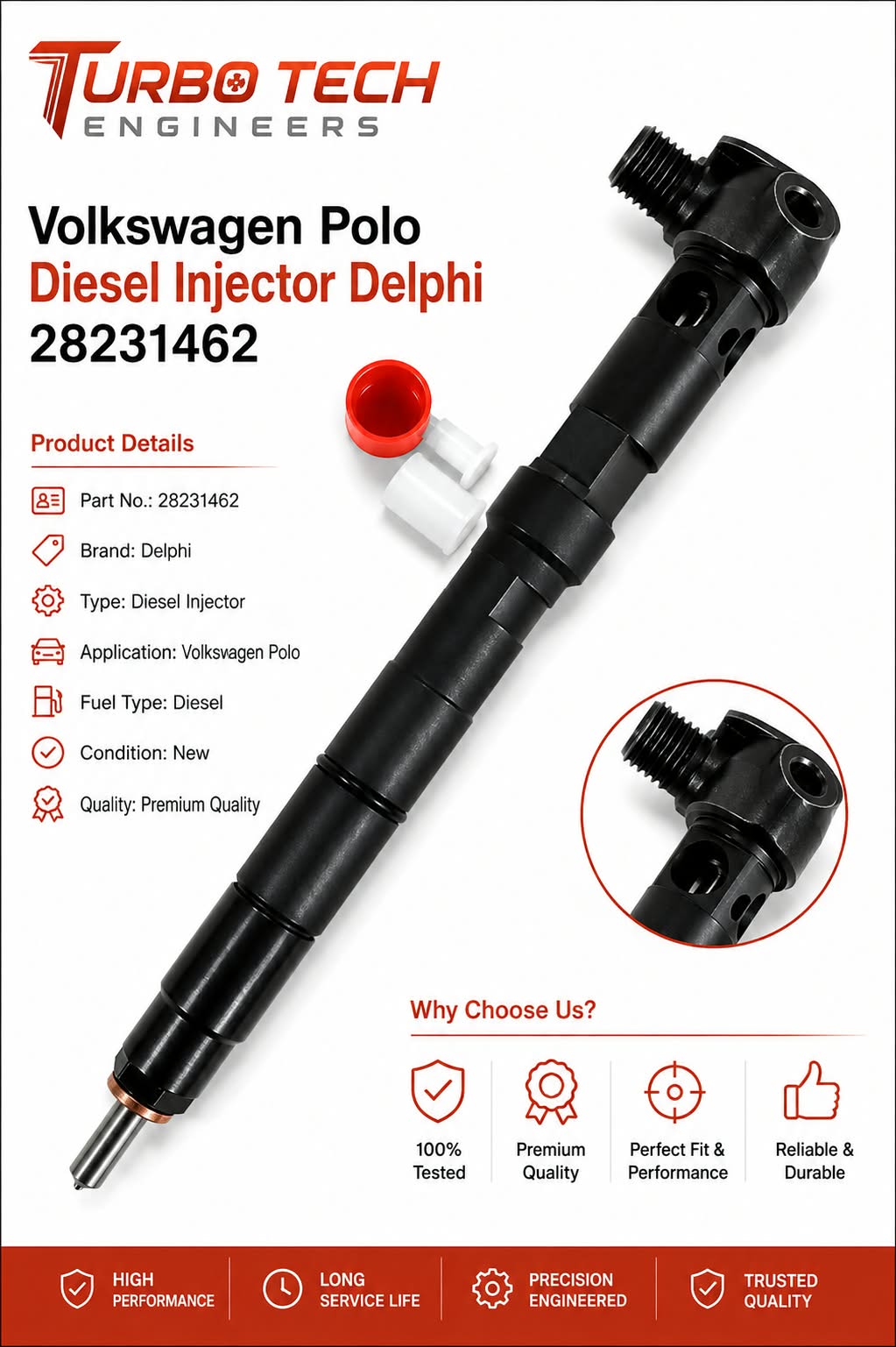 Delphi Diesel Injector 28231462 – Volkswagen Polo