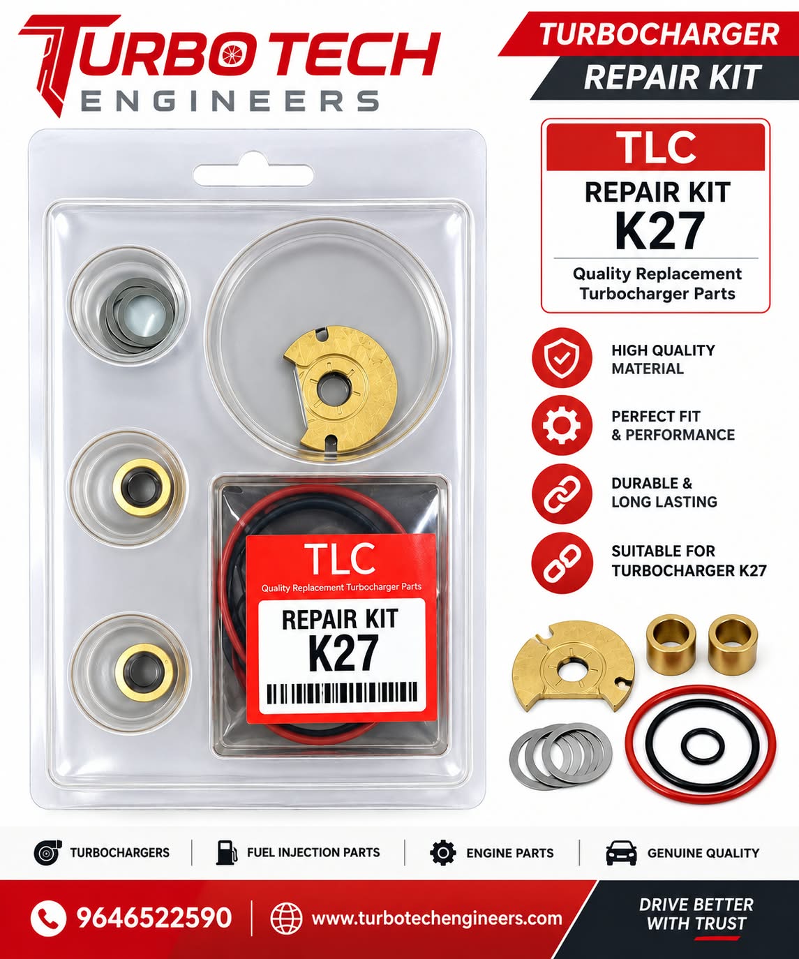 TLC K27 Turbocharger Repair Kit