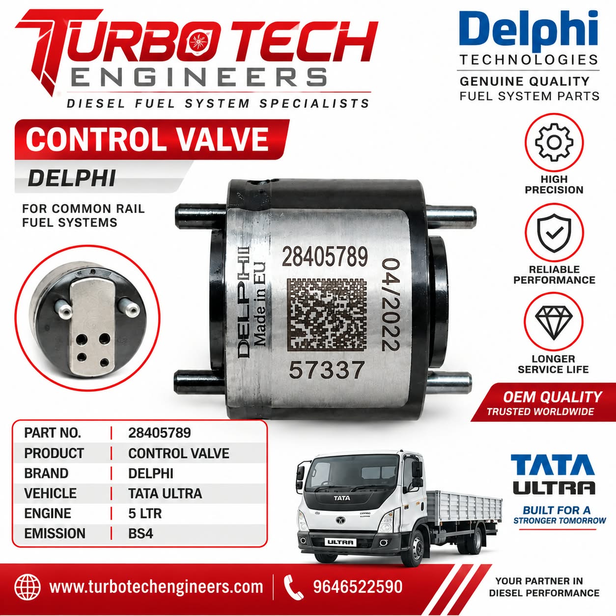 Delphi Control Valve 28405789 – Tata Ultra 5L BS4
