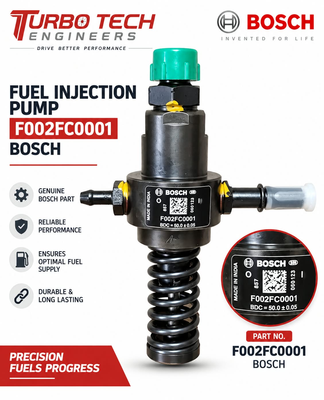 Bosch Fuel Injection Pump F002FC0001 – Mahindra Maxximo 0.9D