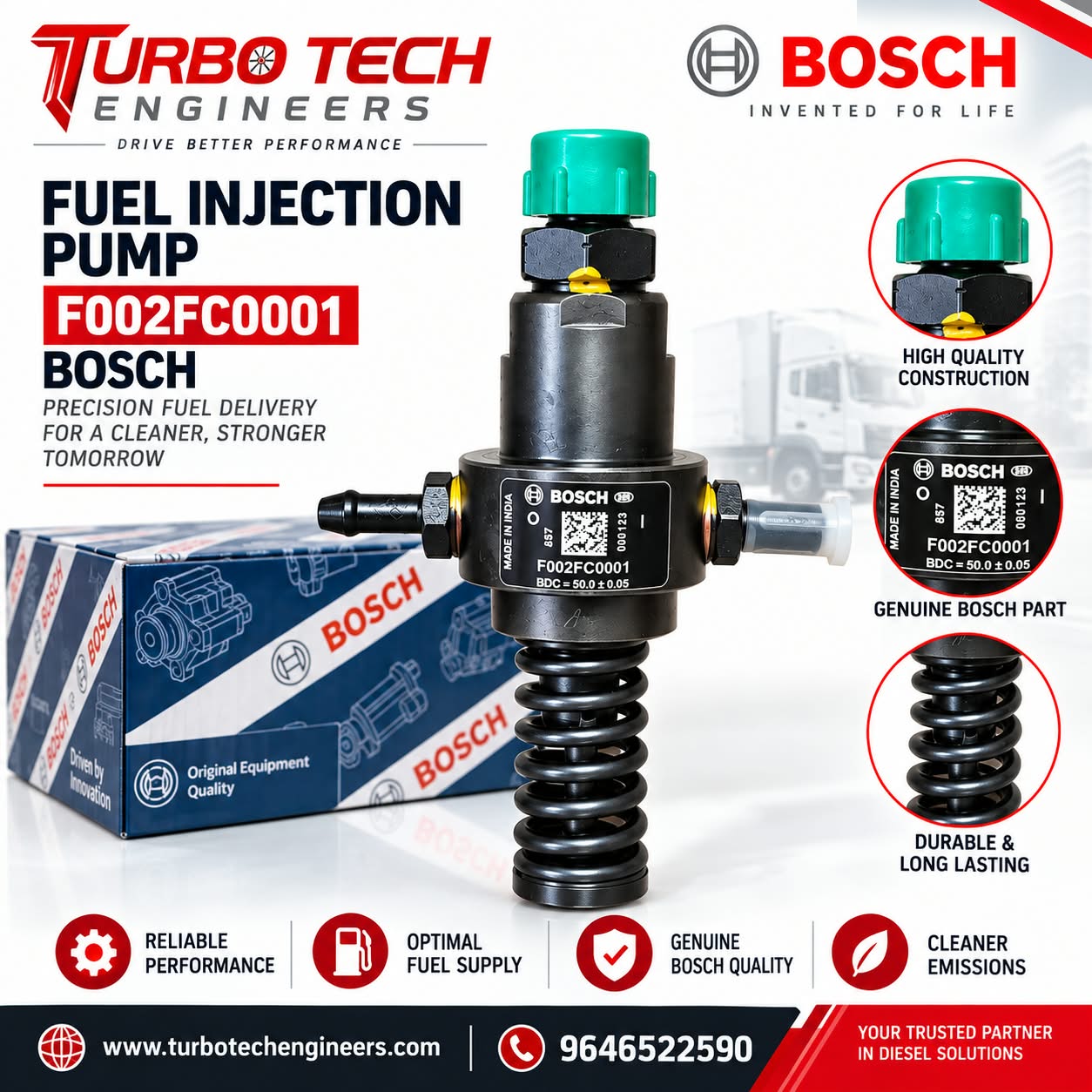 Bosch Fuel Injection Pump F002FC0001 – Mahindra Maxximo 0.9D