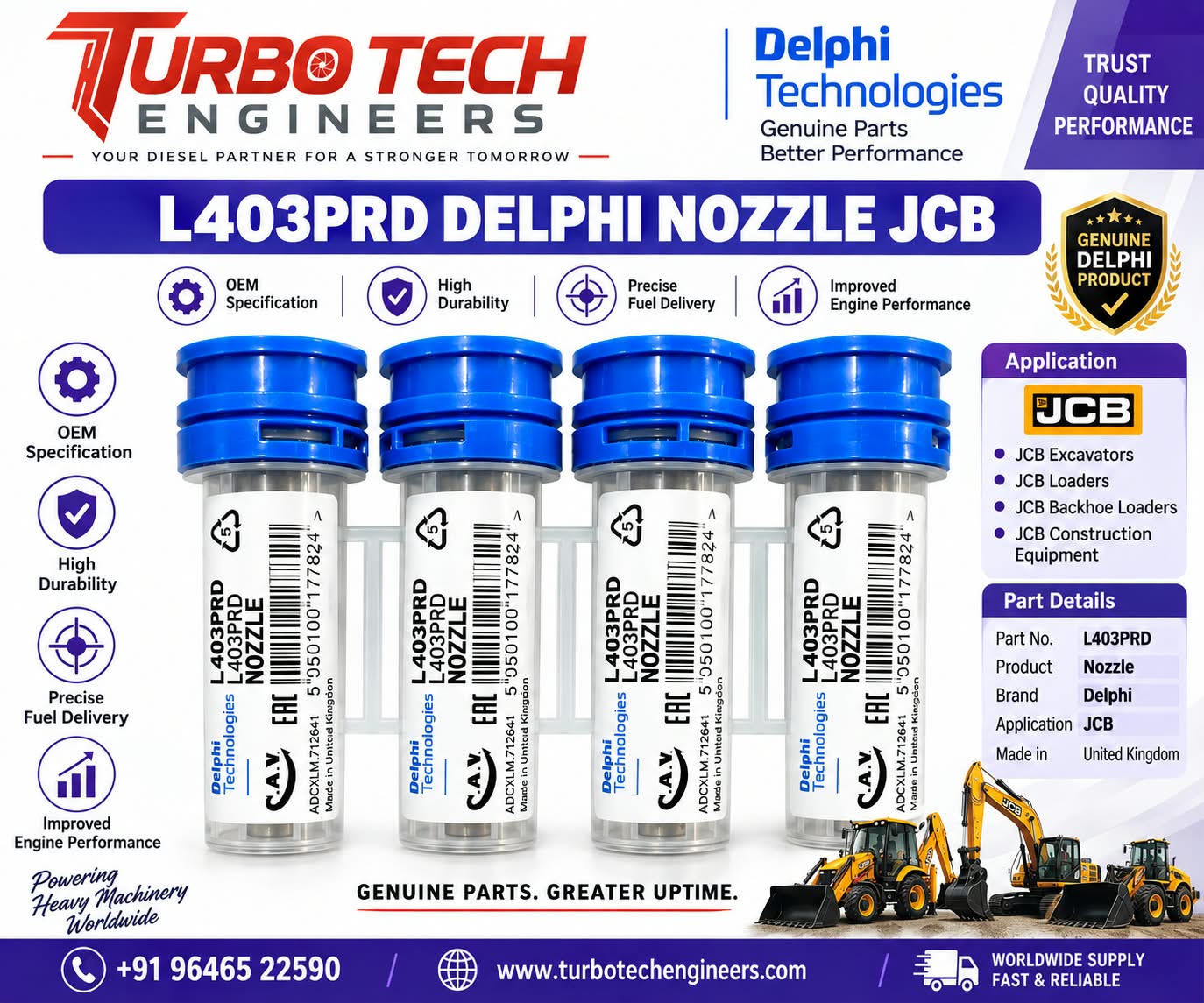 Delphi L403PRD Nozzle – JCB