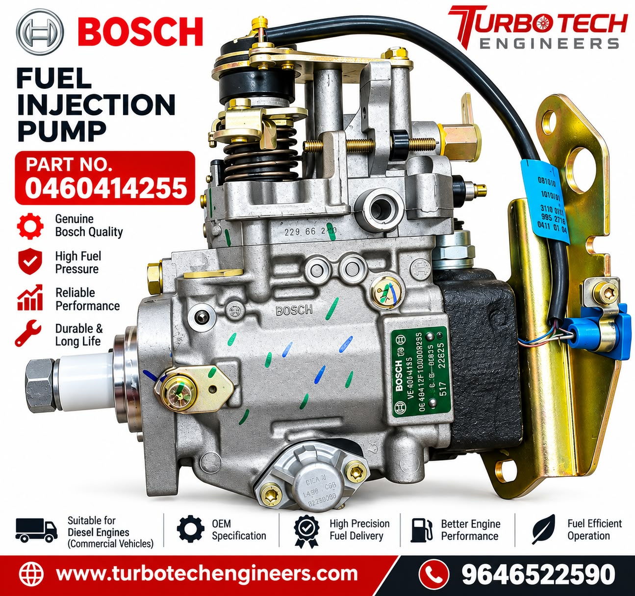 Bosch VE Fuel Injection Pump 0460414255 – Mahindra