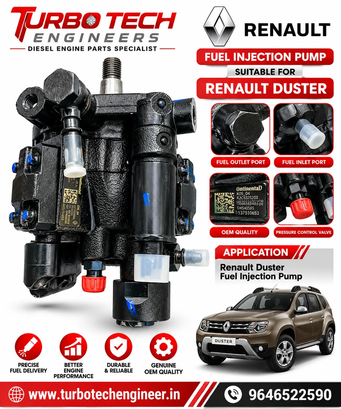 Continental Fuel Injection Pump – Renault Duster 1.5 dCi