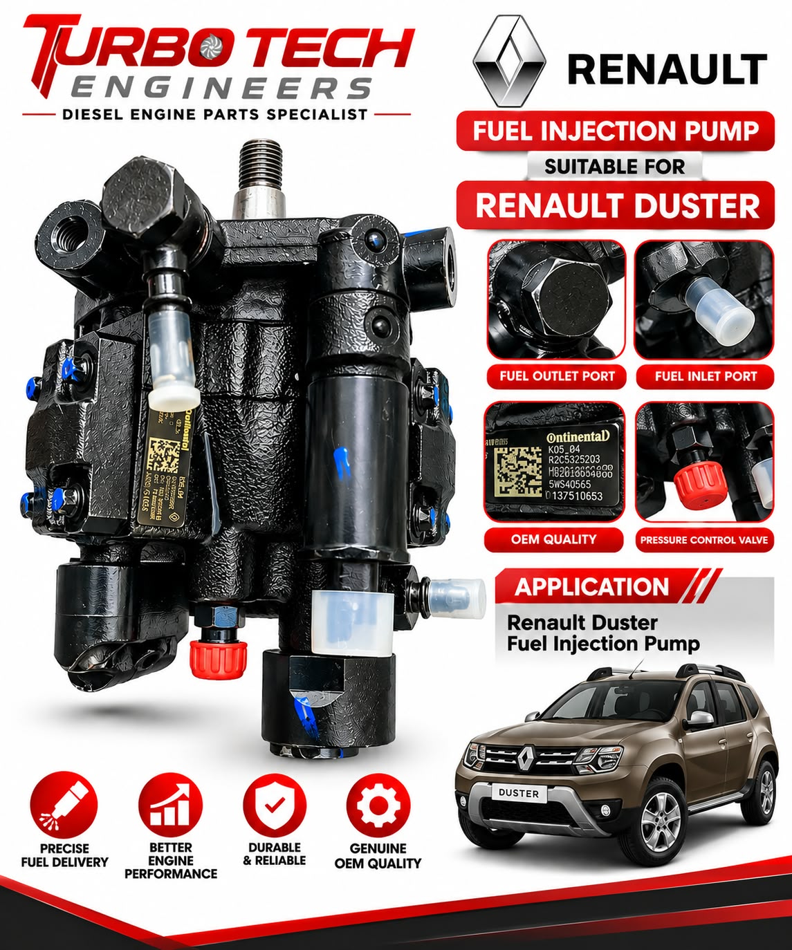 Continental Fuel Injection Pump – Renault Duster 1.5 dCi