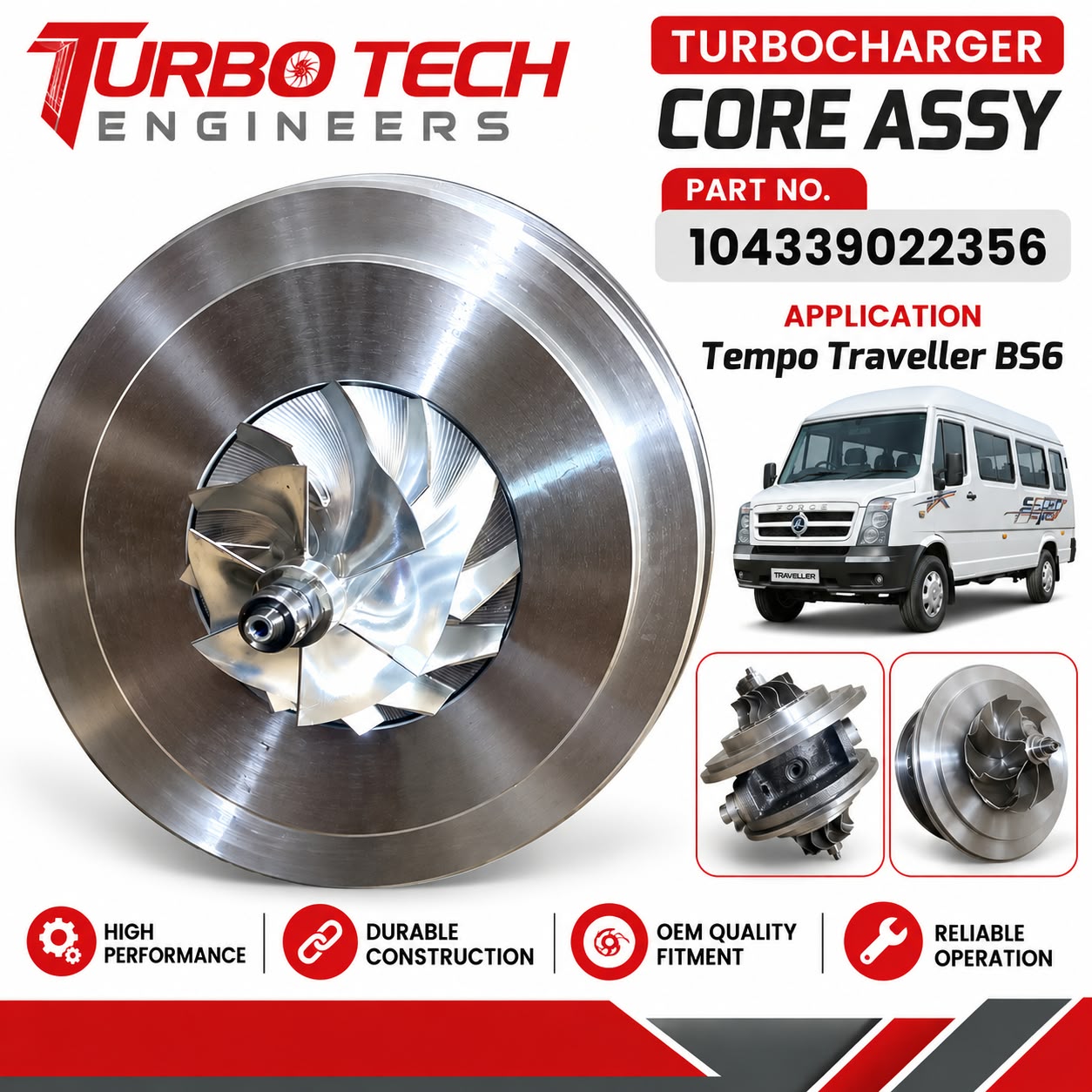 BorgWarner (TEL) Turbocharger 104339022356 – Force Traveller