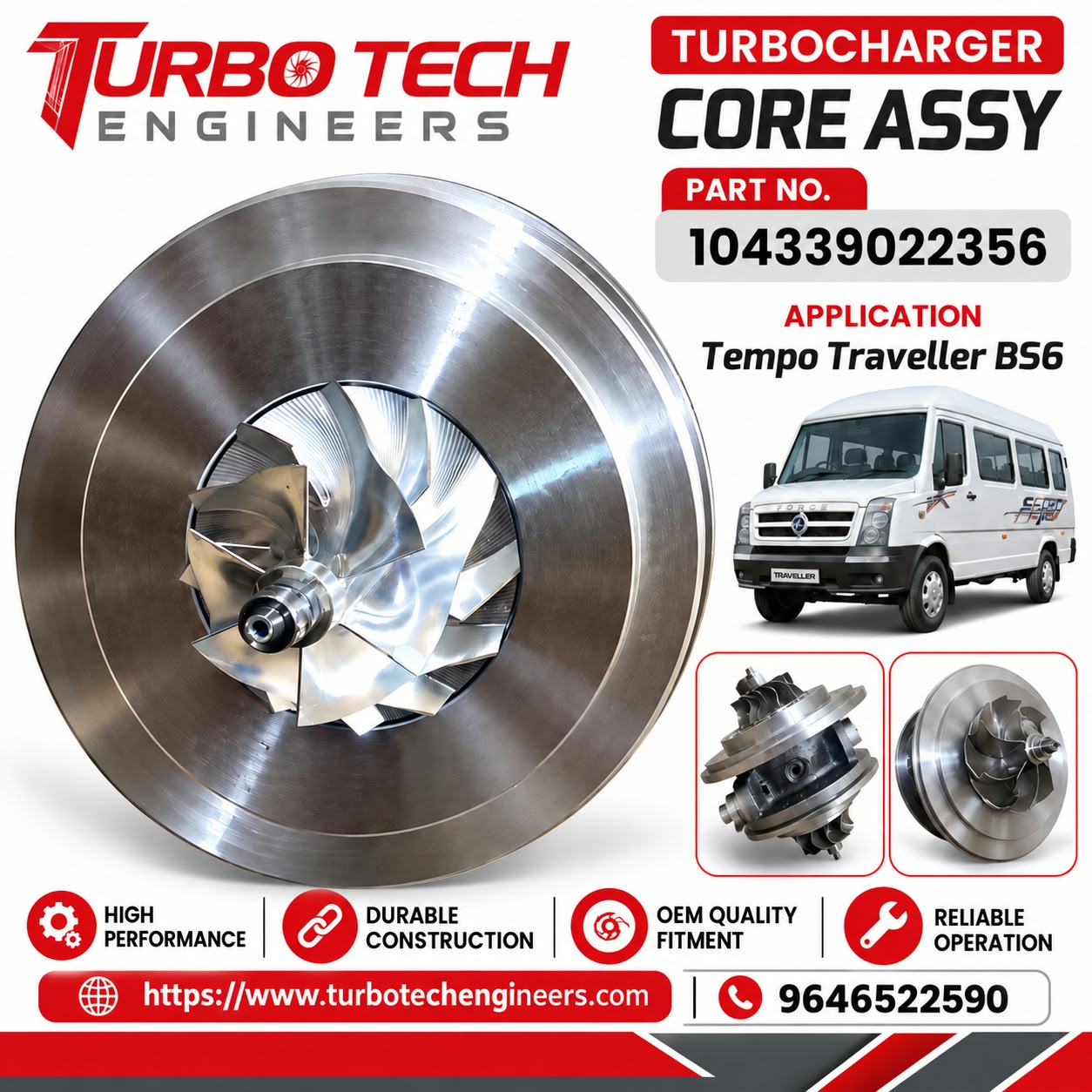 BorgWarner (TEL) Turbocharger 104339022356 – Force Traveller
