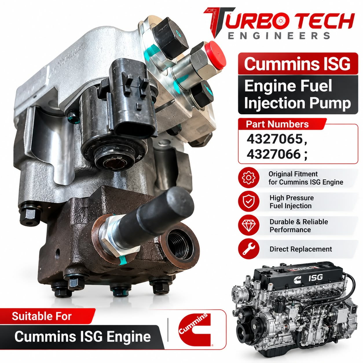 Cummins ISG Engine Fuel Injection Pump