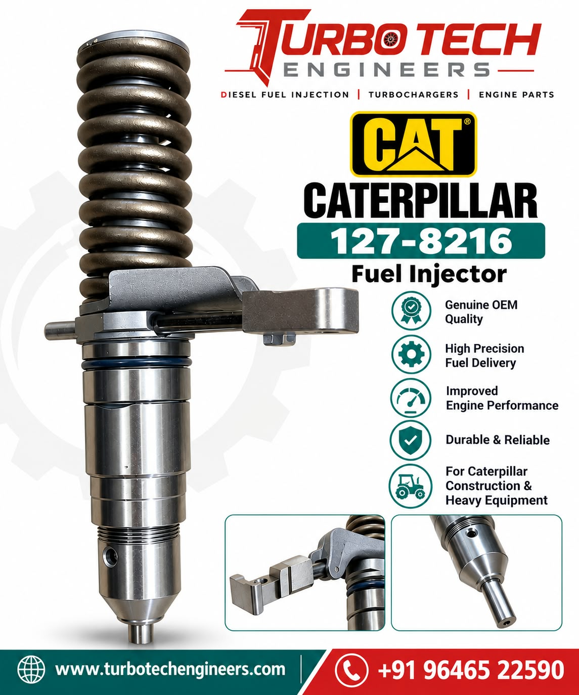 Caterpillar Fuel Injector 127-8216 – CAT 3114 / 3116