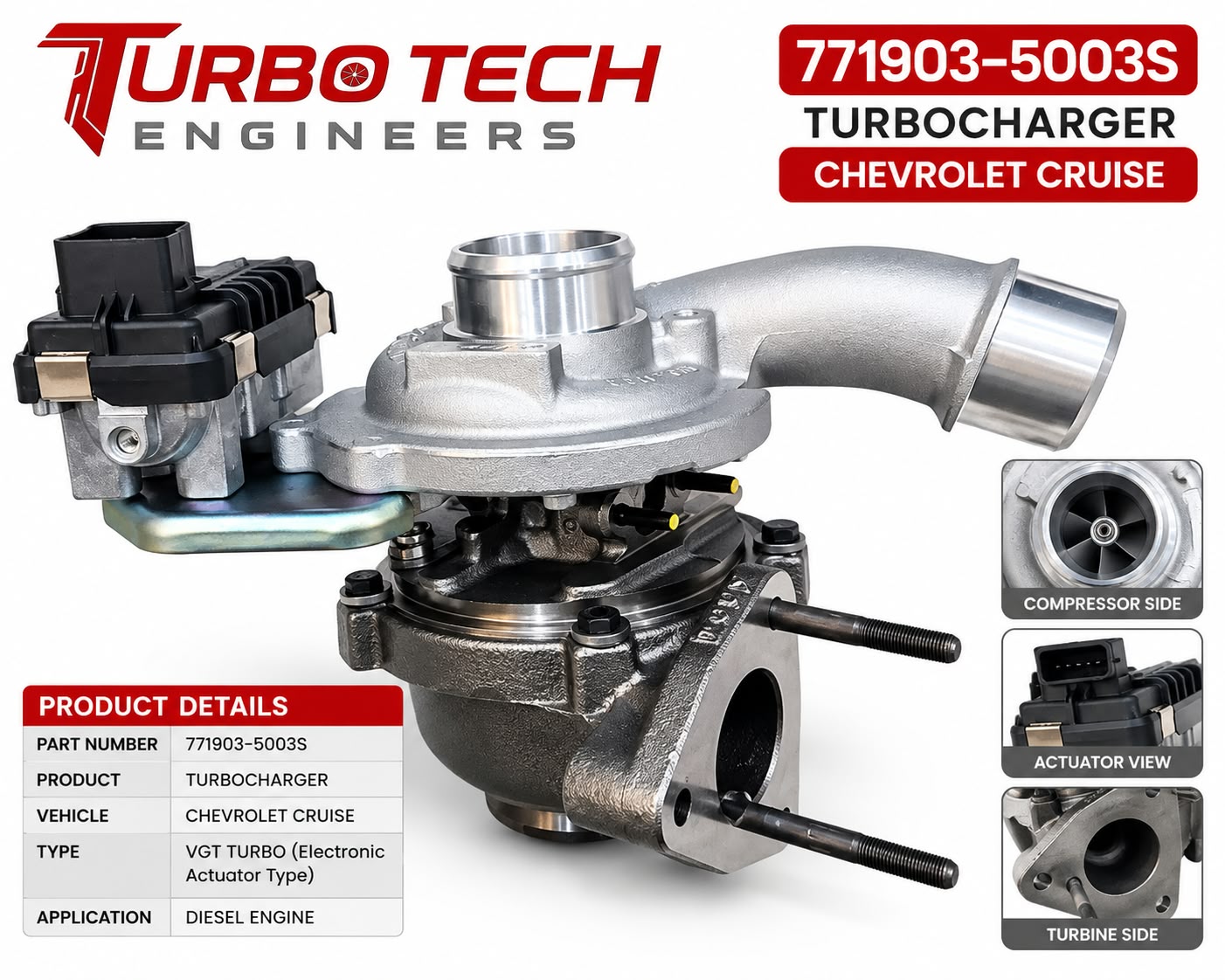 Garrett Turbocharger 771903-5003S – Chevrolet Cruze 2.0 Diesel