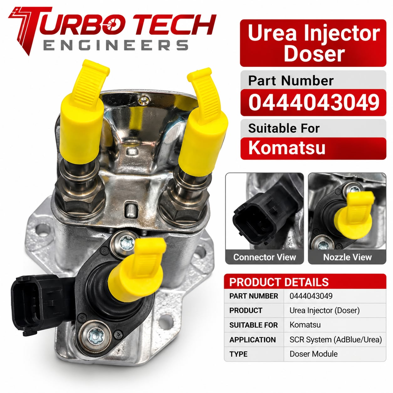 Bosch Urea Injector Doser 0444043049 – Komatsu