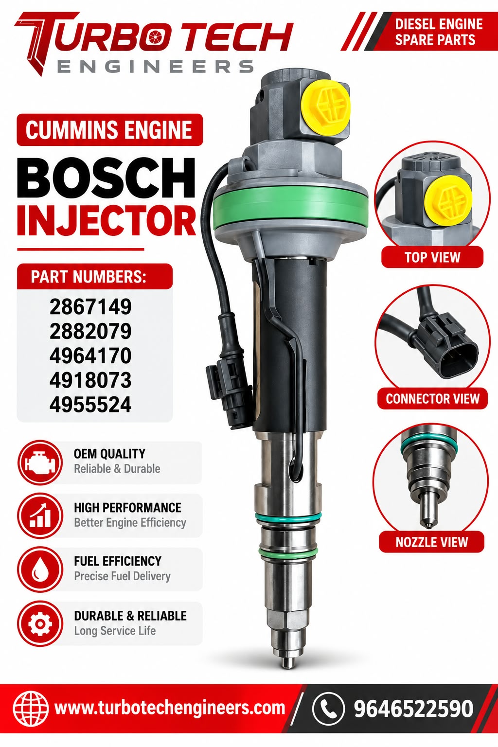 Bosch Diesel Fuel Injector – Cummins Engine