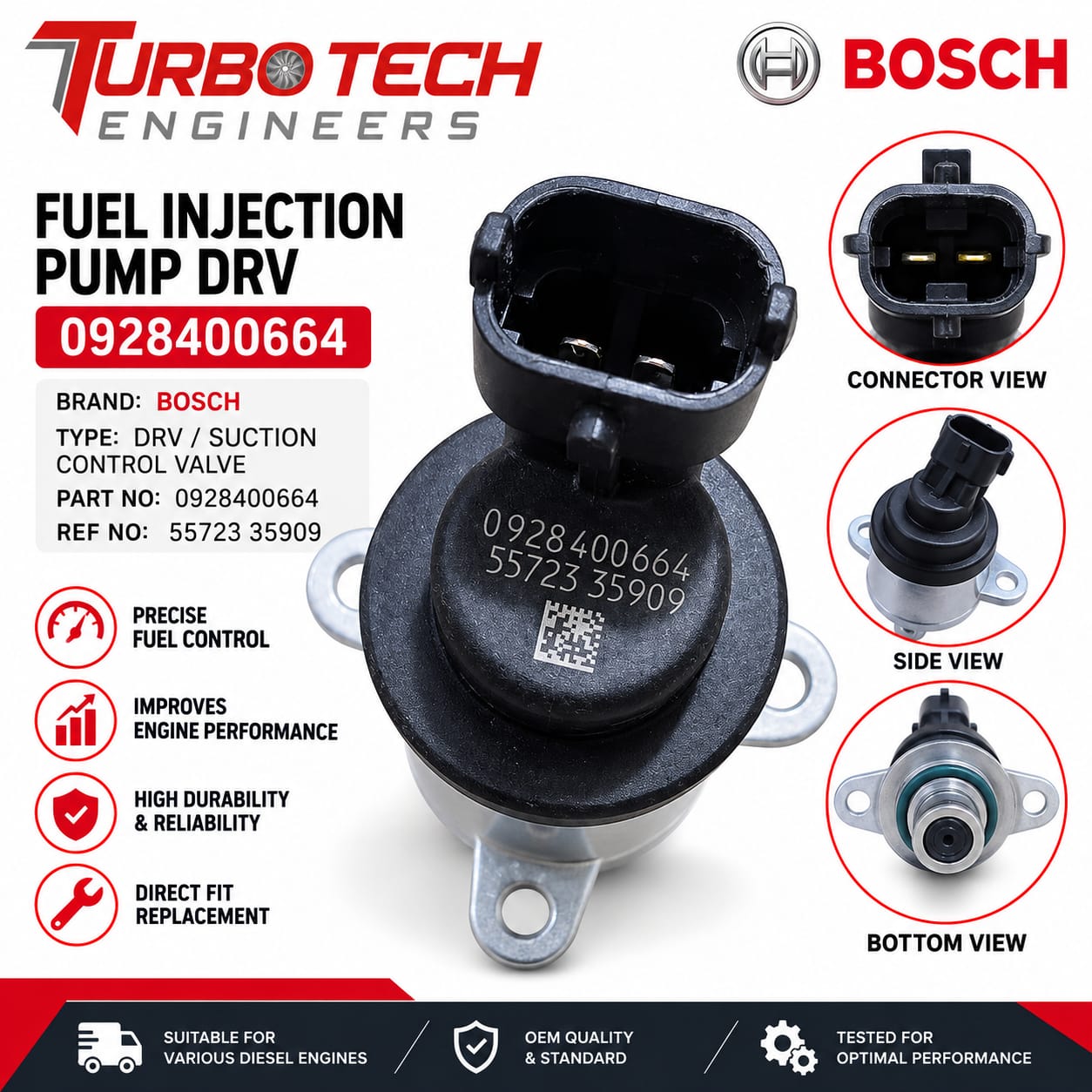 Bosch Common Rail Fuel Metering Valve 0928400664