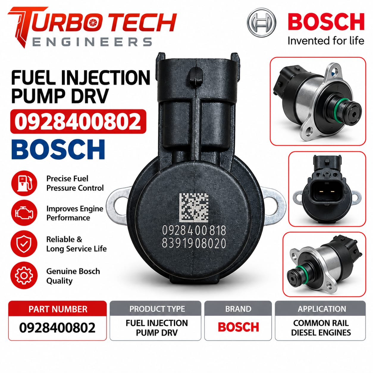 Bosch Common Rail Fuel Metering Valve 0928400802