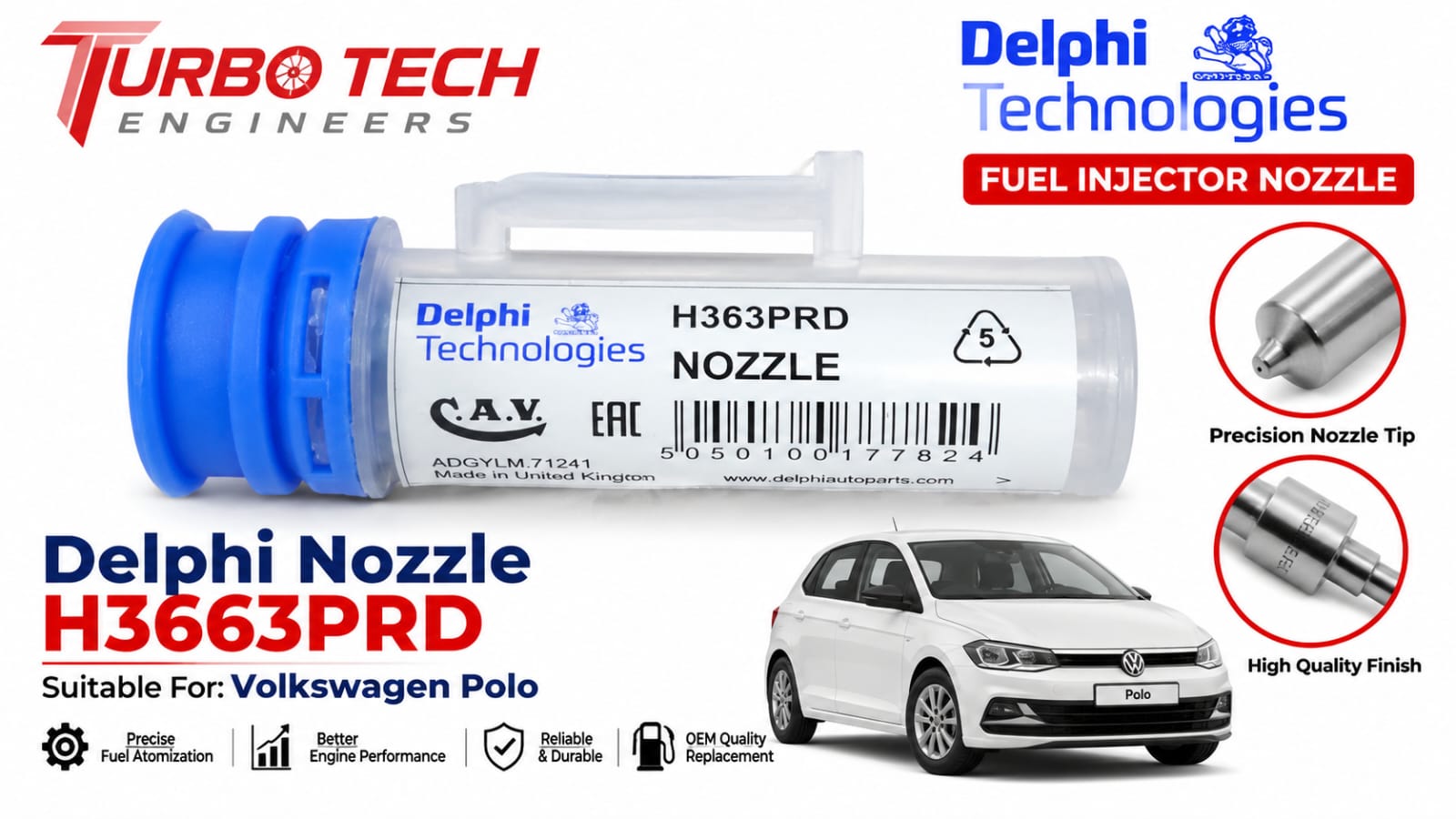 Delphi Fuel Injector Nozzle H3663PRD