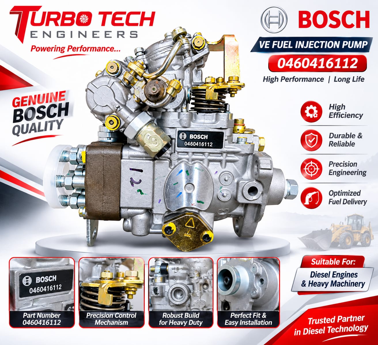 Bosch VE Diesel Fuel Injection Pump 0460416112
