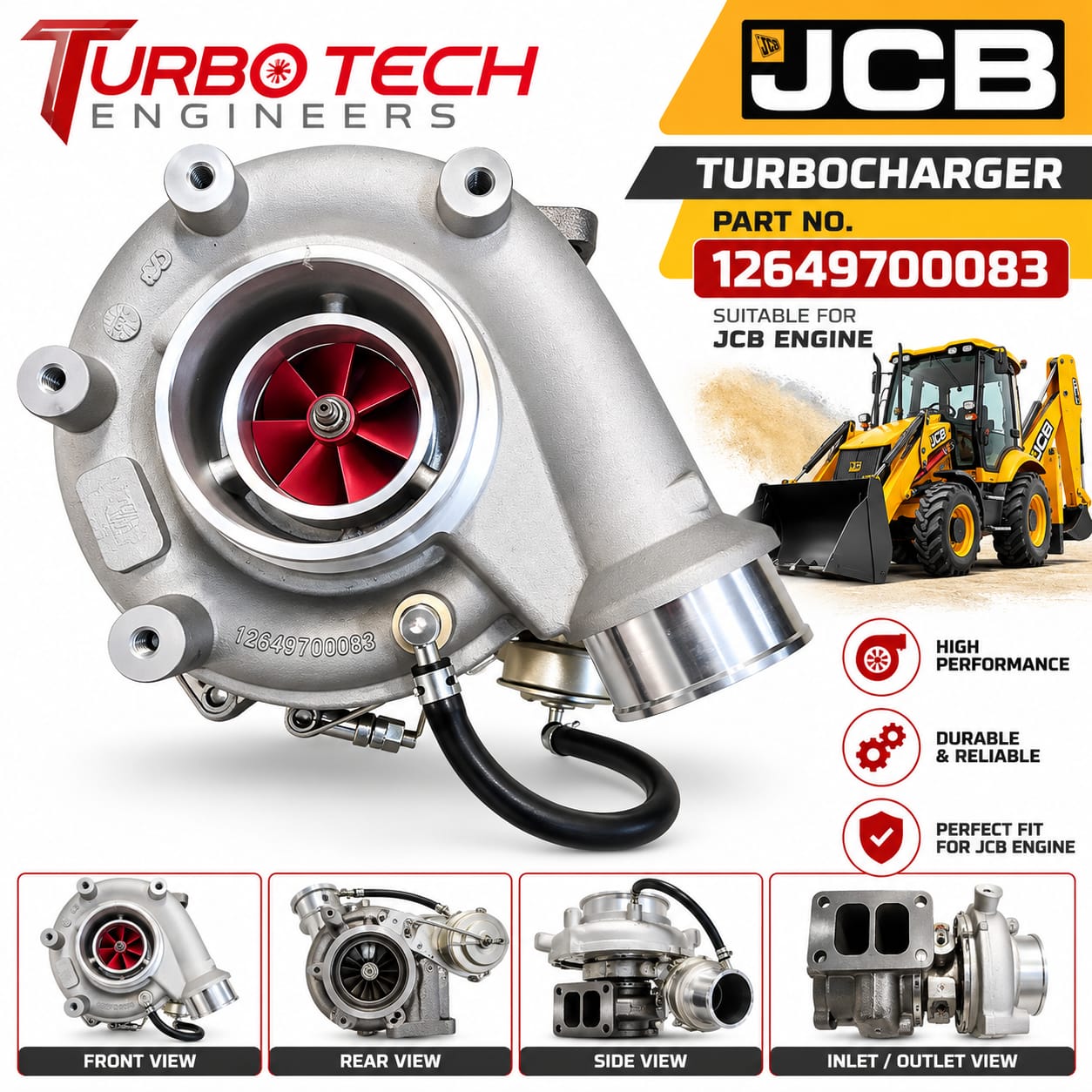 JCB Turbocharger – 12649700083
