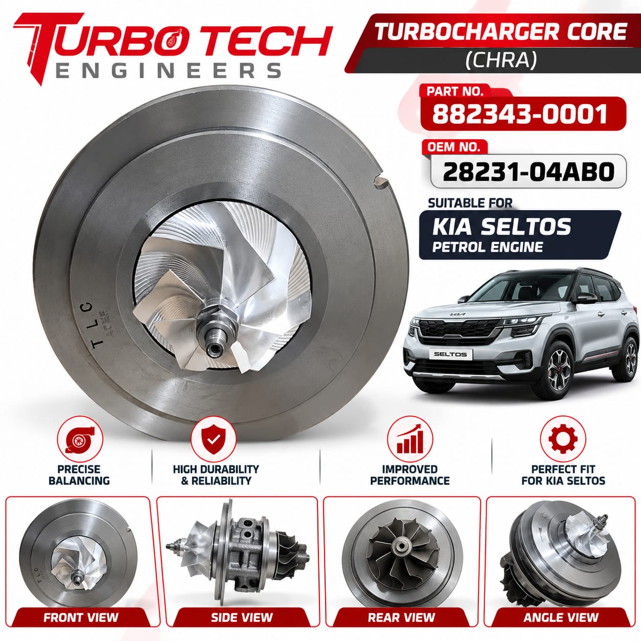 Turbocharger Core (CHRA) for Kia Seltos 1.0L Petrol – 882343-0001